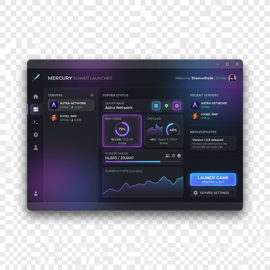 Aether Launcher UI Mockup